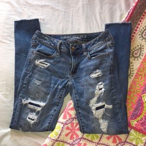 Distressed American Eagle Jeans
